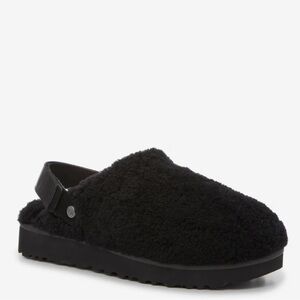 New UGG Lanah Clog Slipper In Black Sherpa Women’s Size 10
